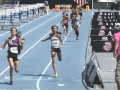 Michelle crosses the line in the 1500m