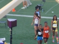 Michelle coming on to the track for the 400m