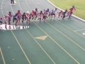 Connor at the starting line in the 1500m