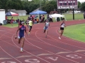 Shania and Mikayla running the 200m