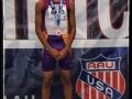 Isaiah with his 4x800 medal