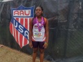 Tirea with her discus medal